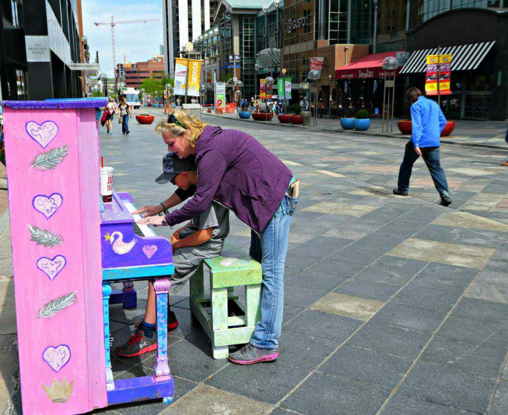 Top 5 Family Friendly Things to Do in Denver 16TH STREET MALL PIANO-Kids Are A Trip