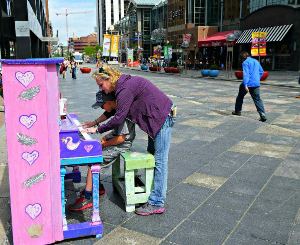 Top 5 Family Friendly Things to Do in Denver 16TH STREET MALL PIANO-Kids Are A Trip
