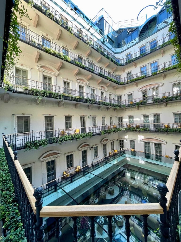 Aria Hotel Budapest atrium lobby