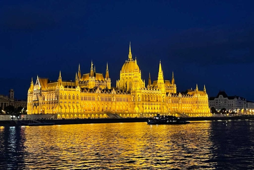 Budapest night time river cruise Kirsten Maxwell