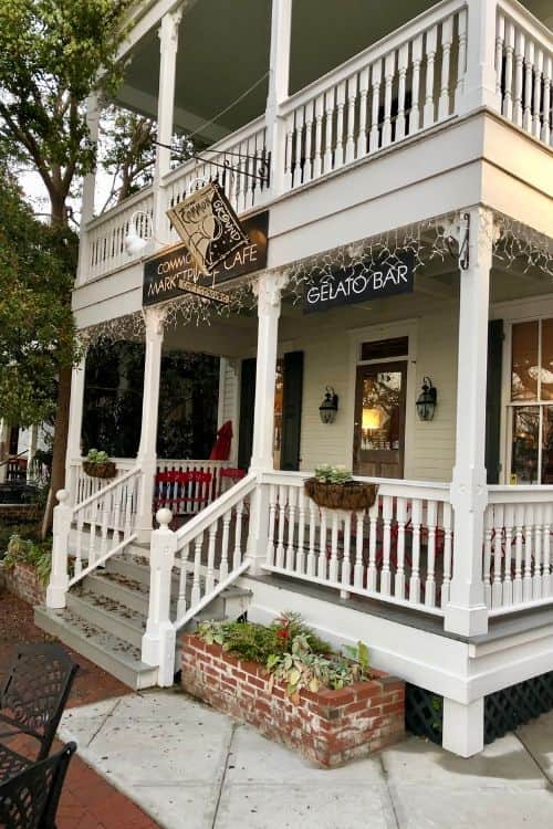 Places to eat in Beaufort include starting the day with coffee from Common Ground Coffee Shop. 