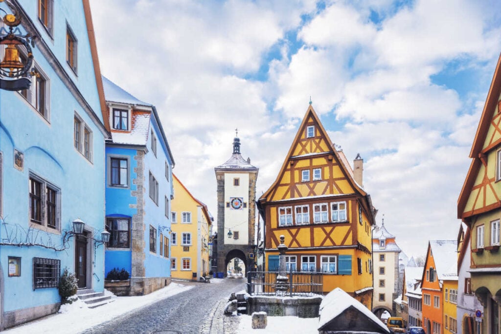 Rothenburg ob der Tauber winter scene