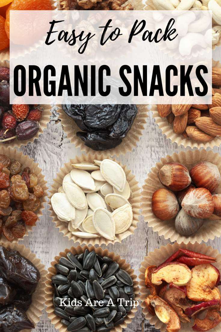 It's important to keep snacks on hand when traveling because you never know when hunger will strike. Here are some of our favorite easy to pack organic snacks to take on your next trip. - Kids Are A Trip