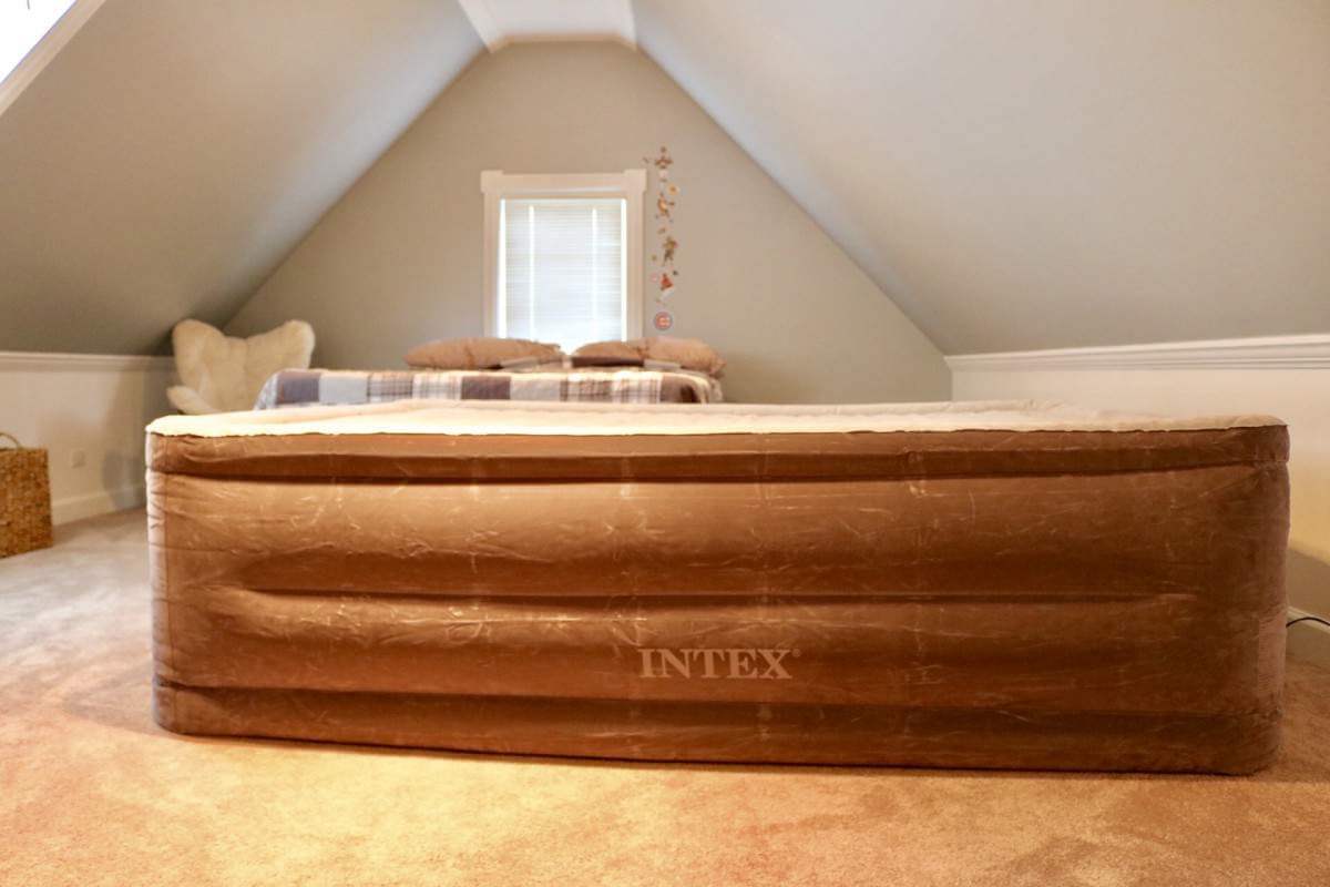 Intex Airbed Compared to Queen Bed-Kids Are A Trip