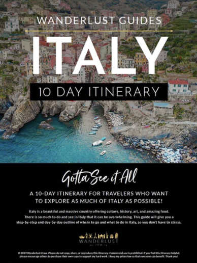 Italy 10 day itinerary travel guide