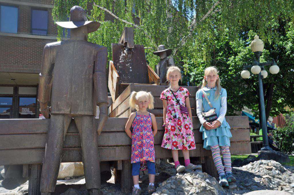 Visiting Helena with Kids Mining Statue in Helena-Kids Are A Trip