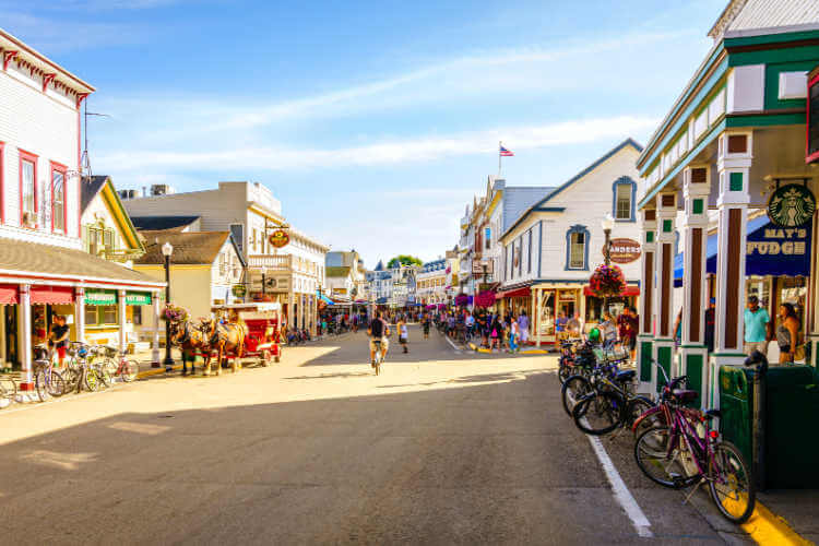 Mackinac Island Main Street-Kids Are a Trip