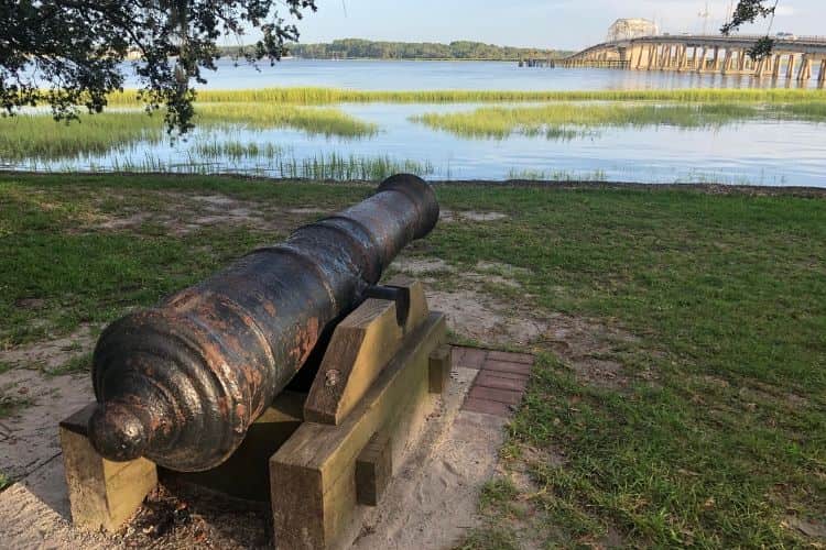 Cannon Park, part of The Point in Beaufort, has revolutionary war cannons. 
