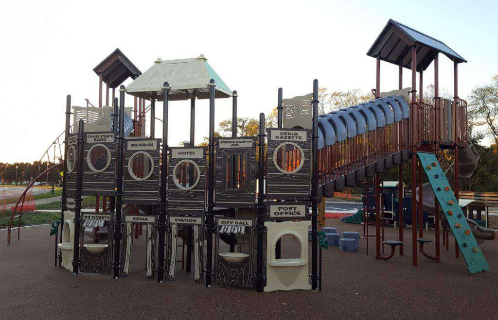 family friendly things to do in xenia, ohio playground-kids are a trip