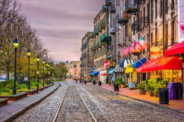 River Street Savannah GA-Kids Are A Trip