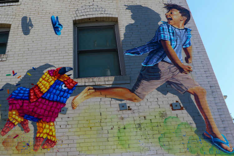 Running of the Piñata Mural Tucson-Kids Are A Trip