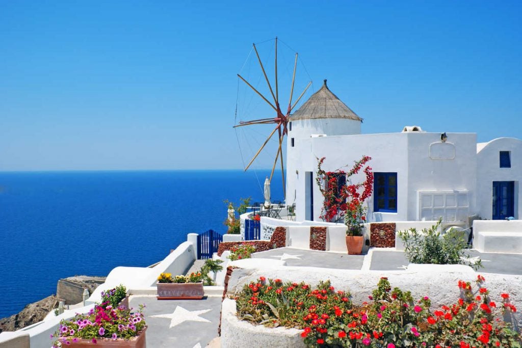 Santorini windmill