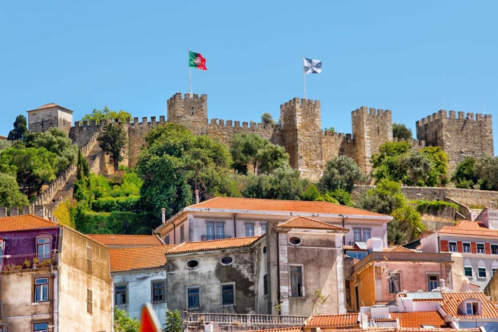 Sao Jorge Castle Lisbon with teenagers