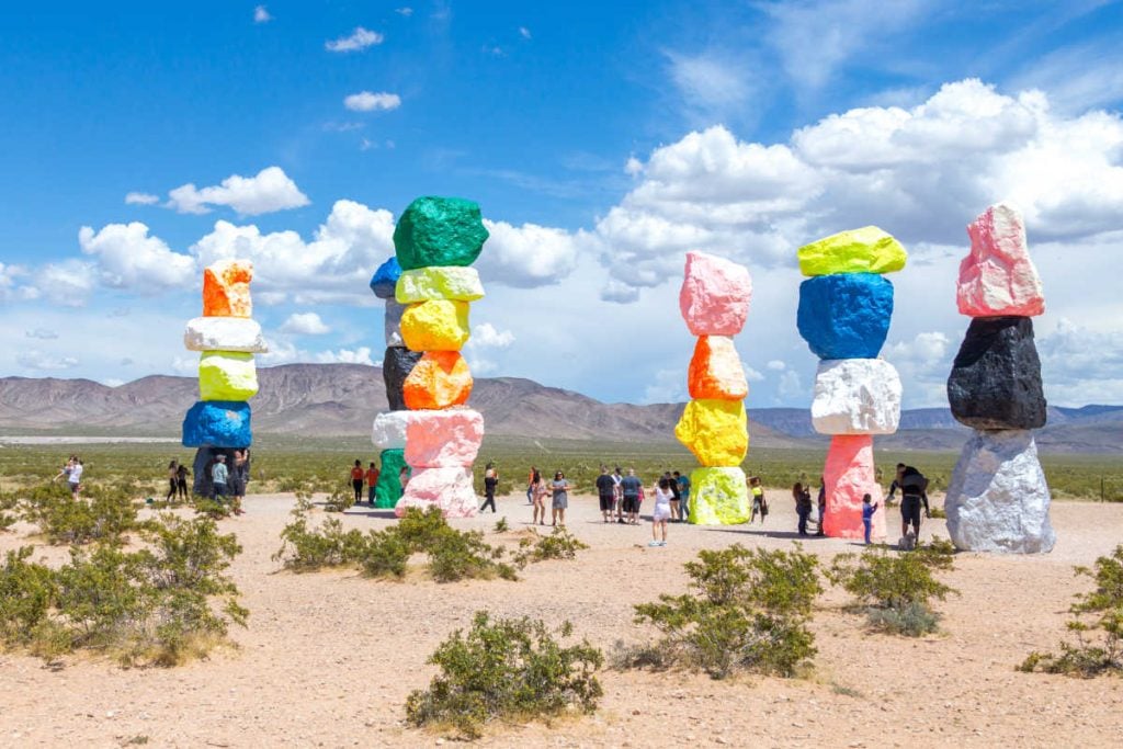 Seven Magic Mountains Las Vegas with teens