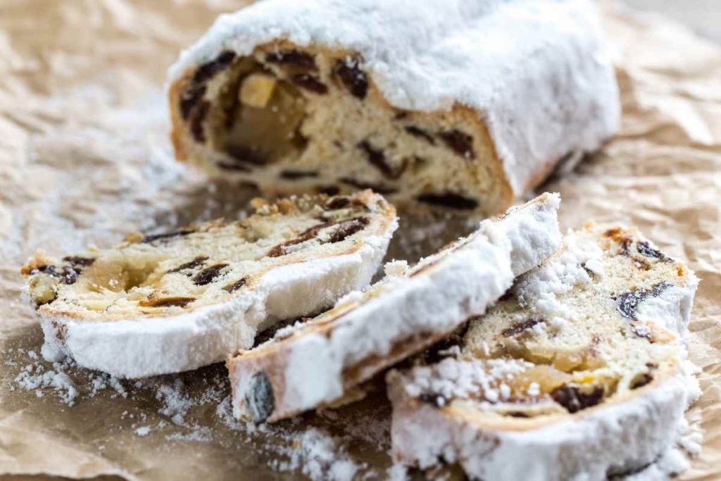 Stollen with marzipan