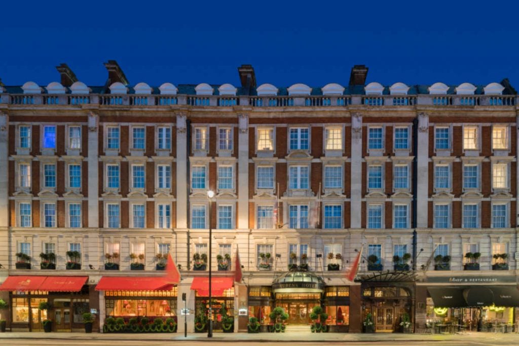 Exterior of The Rubens hotel at The Palace.