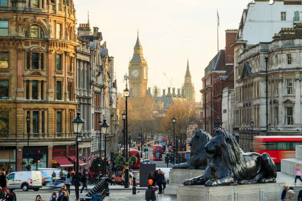 Trafalgar Square London hotels for families