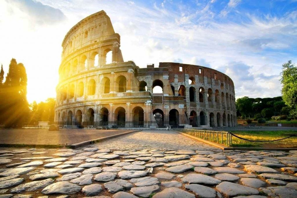 Roman colosseum sunshine