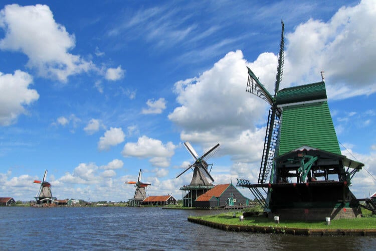 Zaanse Schans windmills Netherlands-Kids Are A Trip